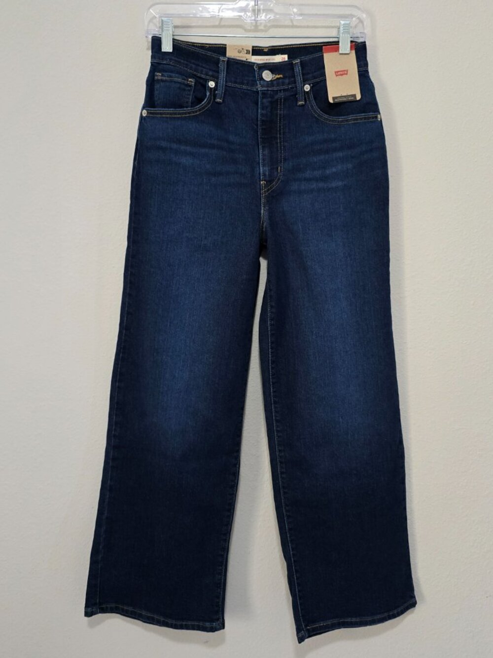 Levi's High Rise Wide Leg Jeans 26 Dark Wash NWT